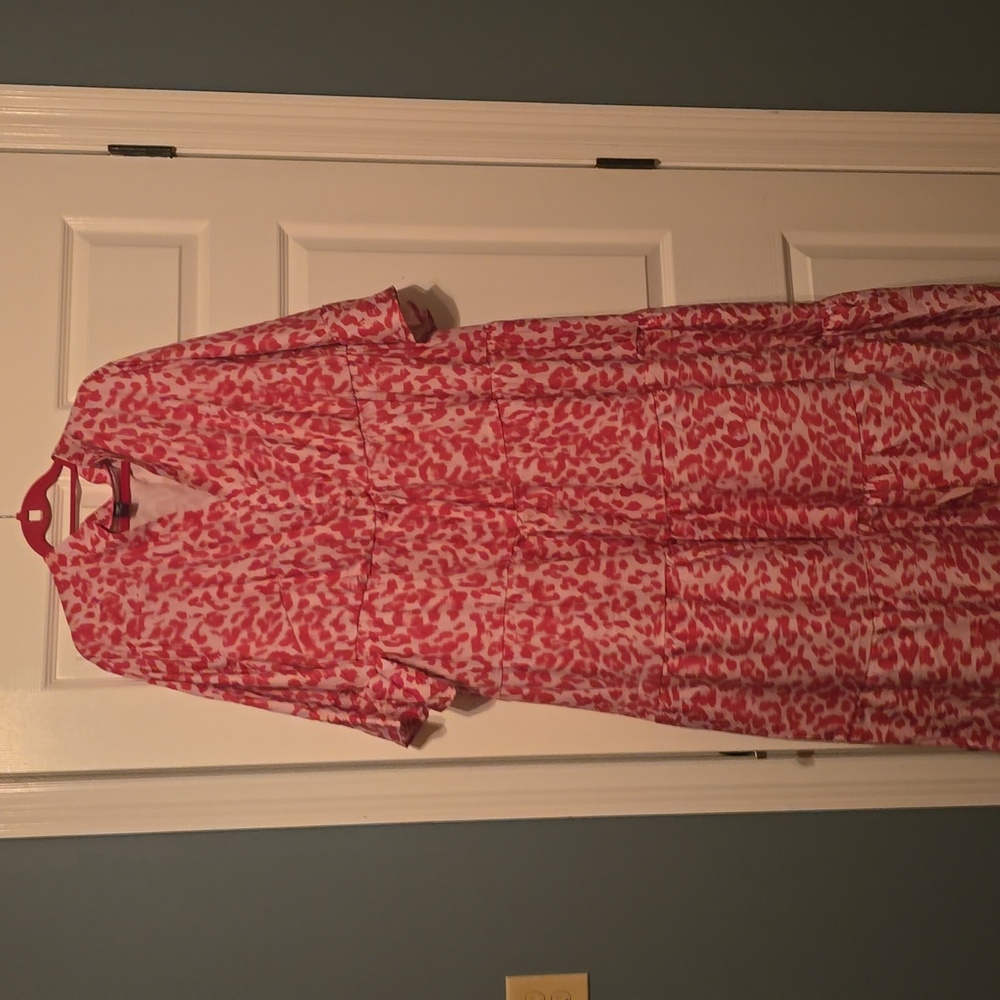 Pink Leopard Print Maxi Dress